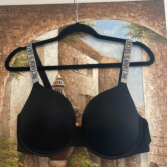 Victoria's Secret Other - 🔥 RARE Victoria’s Secret Rhinestone Shine TShirt Push-Up Bra Full Coverage NEW